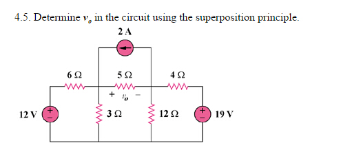 Solved 45w Determine Vo In The Circuit Using The