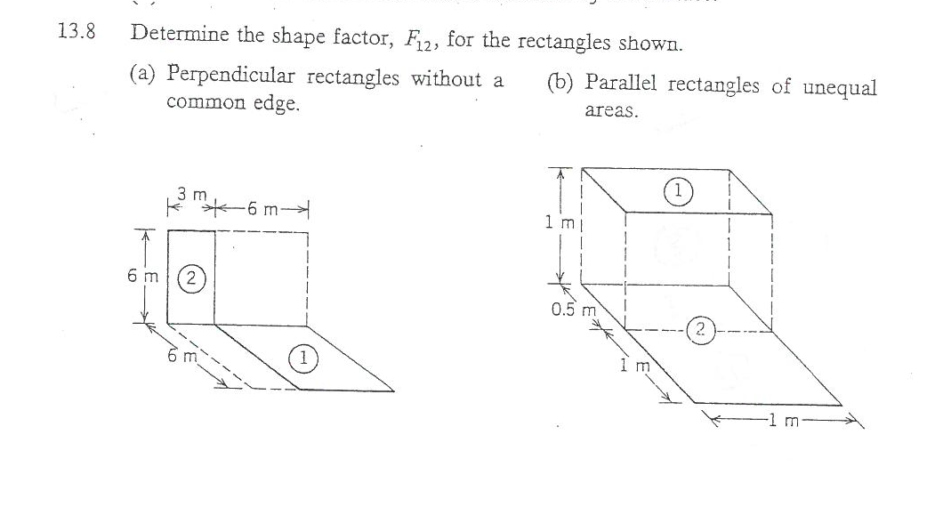 Solved Determine The Shape Factor, Fiz, For The Rectangles | Chegg.com