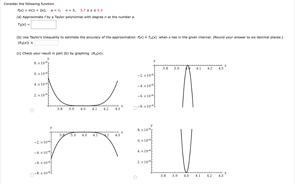 Solved Consider The Following Function Rxln1 2x A 4000