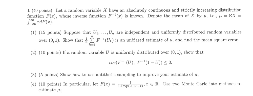 Absolutely Continuous Variable Let a random variable X have an absolutely continuous | Chegg.com