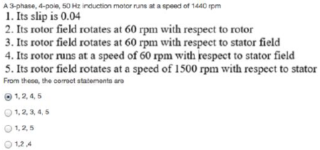 Solved A 3-phase, 4-pole, 50 Hz induction motor runs at a | Chegg.com