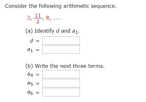 Solved Consider the following arithmetic sequence. 3, 11, 8, | Chegg.com