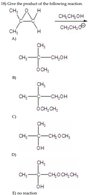 Solved 16) Give the major organic product for the following | Chegg.com