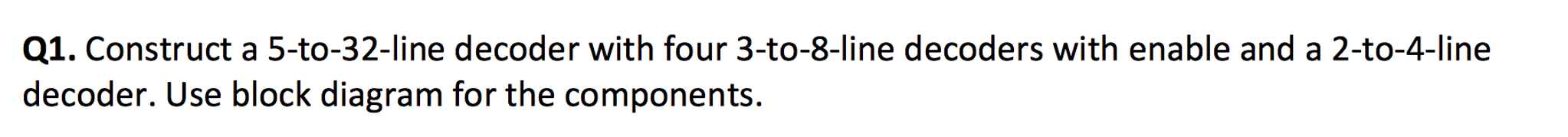 Solved Construct A 5 To 32 Line Decoder With Four Chegg Solved Construct A 5 To 32 Line Decoder With Four Chegg