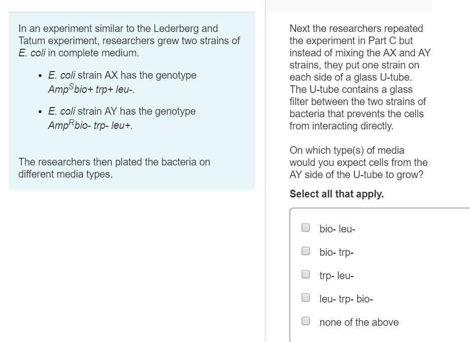 lederberg and tatum experiment ppt