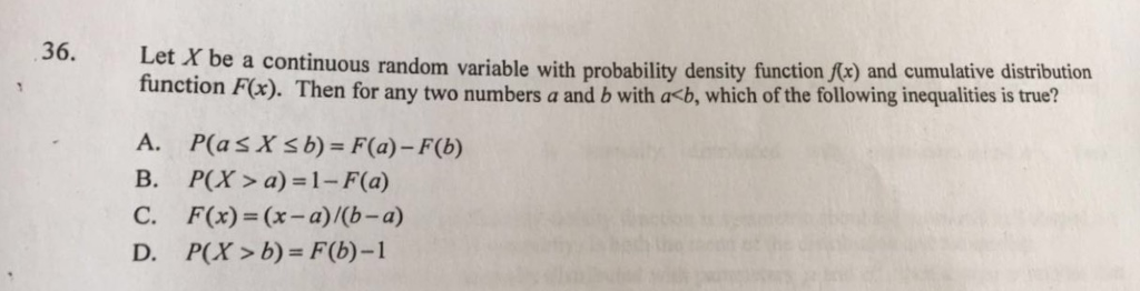 Solved Let X be a continuous random variable with | Chegg.com