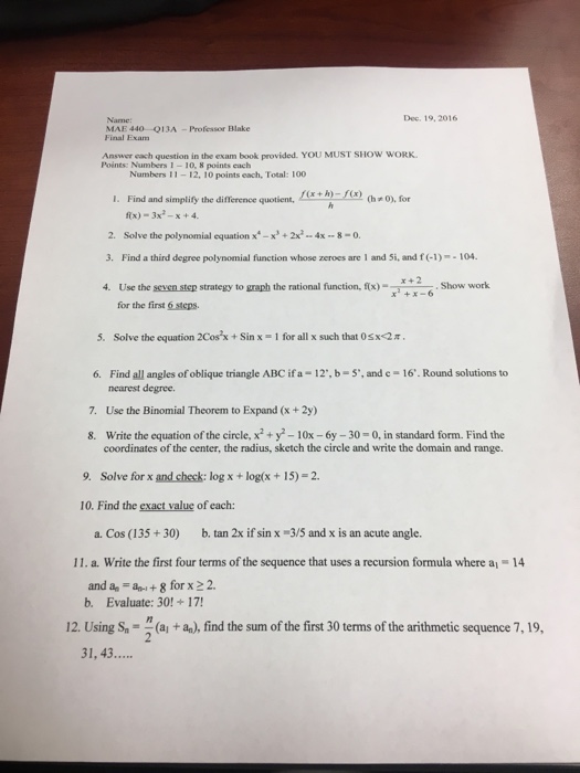 Solved Find and simplify the difference quotient, f(x + h) - | Chegg.com