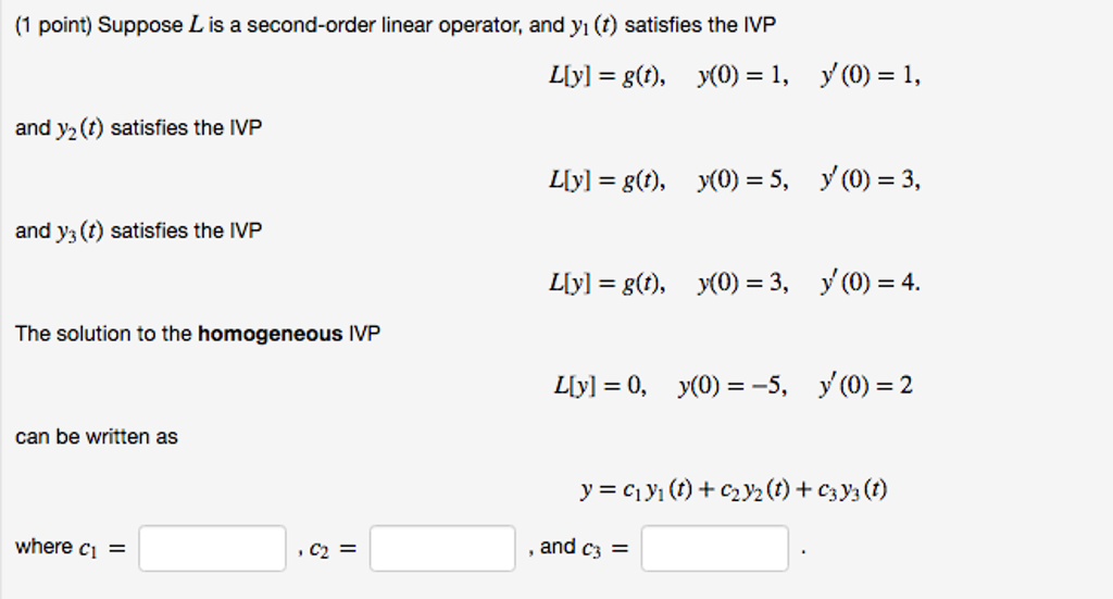 Solved Suppose L is a second-order linear operator, and | Chegg.com