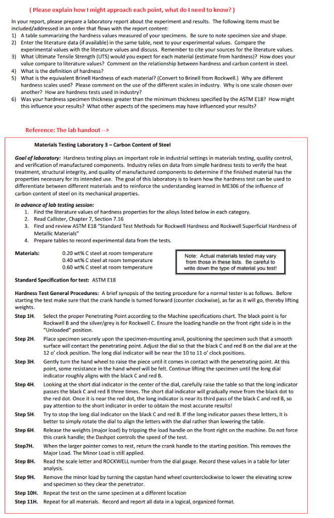 hardness test lab report Setsuko Moffitt