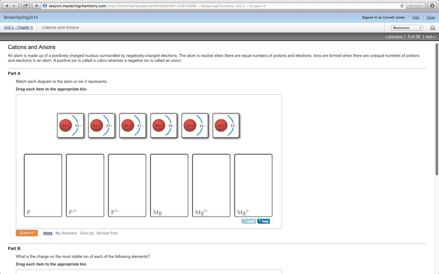 Match Each Diagram To The Atom Or Ion It Represents General Wiring