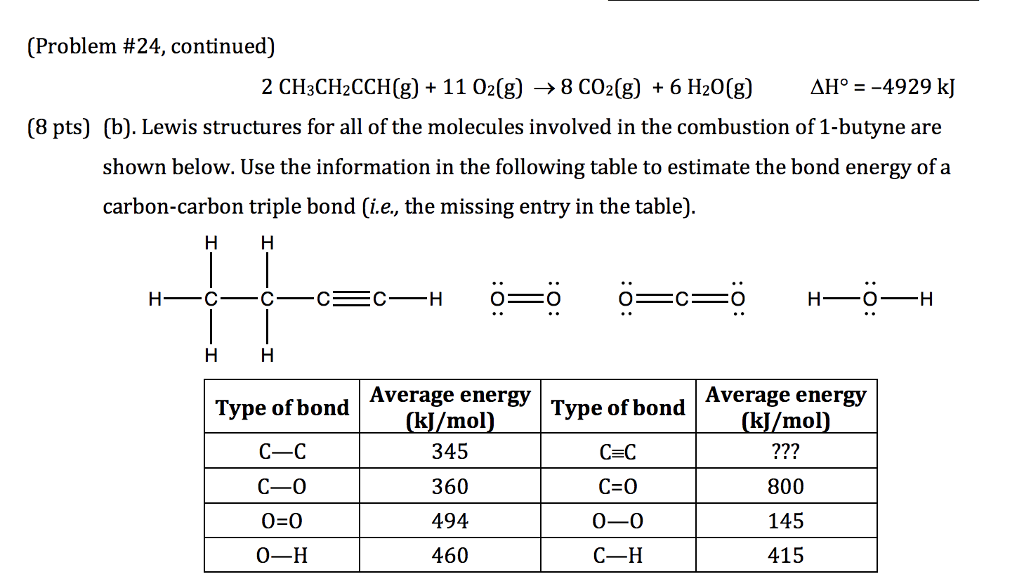 Solved 24. Consider the complete combustion of 1-butyne. 2 | Chegg.com