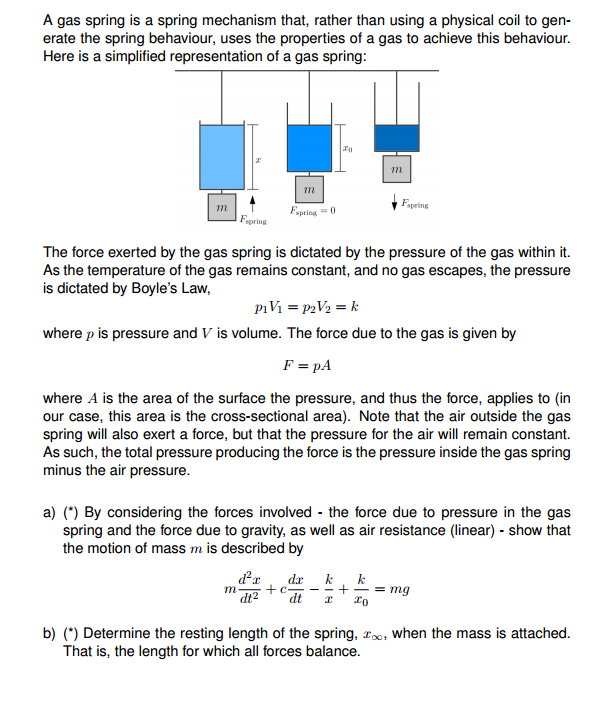 Gas Spring Force Graph Advanced physics Archive | May 04 2016 | Chegg.com