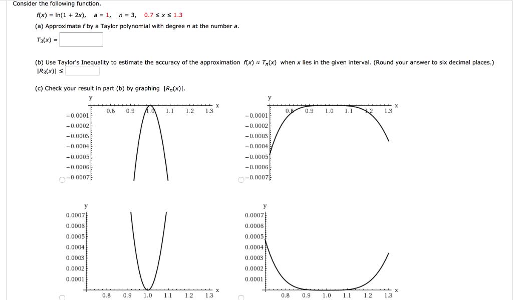 Solved Consider the following function. rx) = ln(1 + 2x), a | Chegg.com