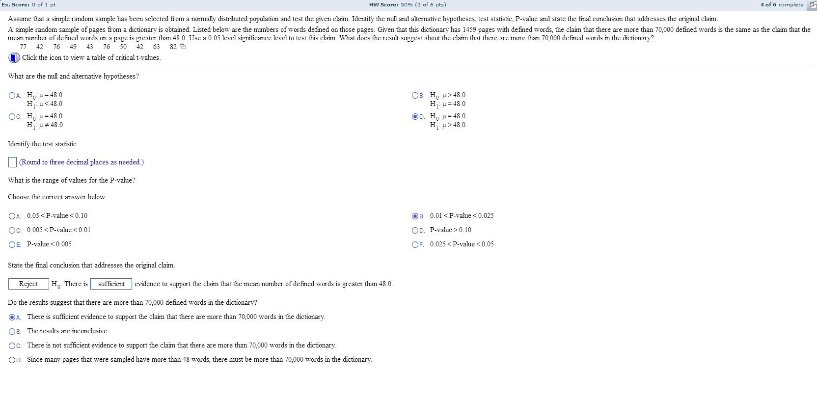 Solved a simple random sample of pages from dictionary is chegg