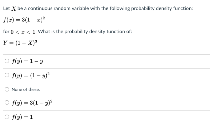 Solved Let X be a continuous random variable with the | Chegg.com