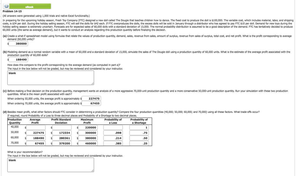 Solved eBook Problem 1415 (All answers were generated using