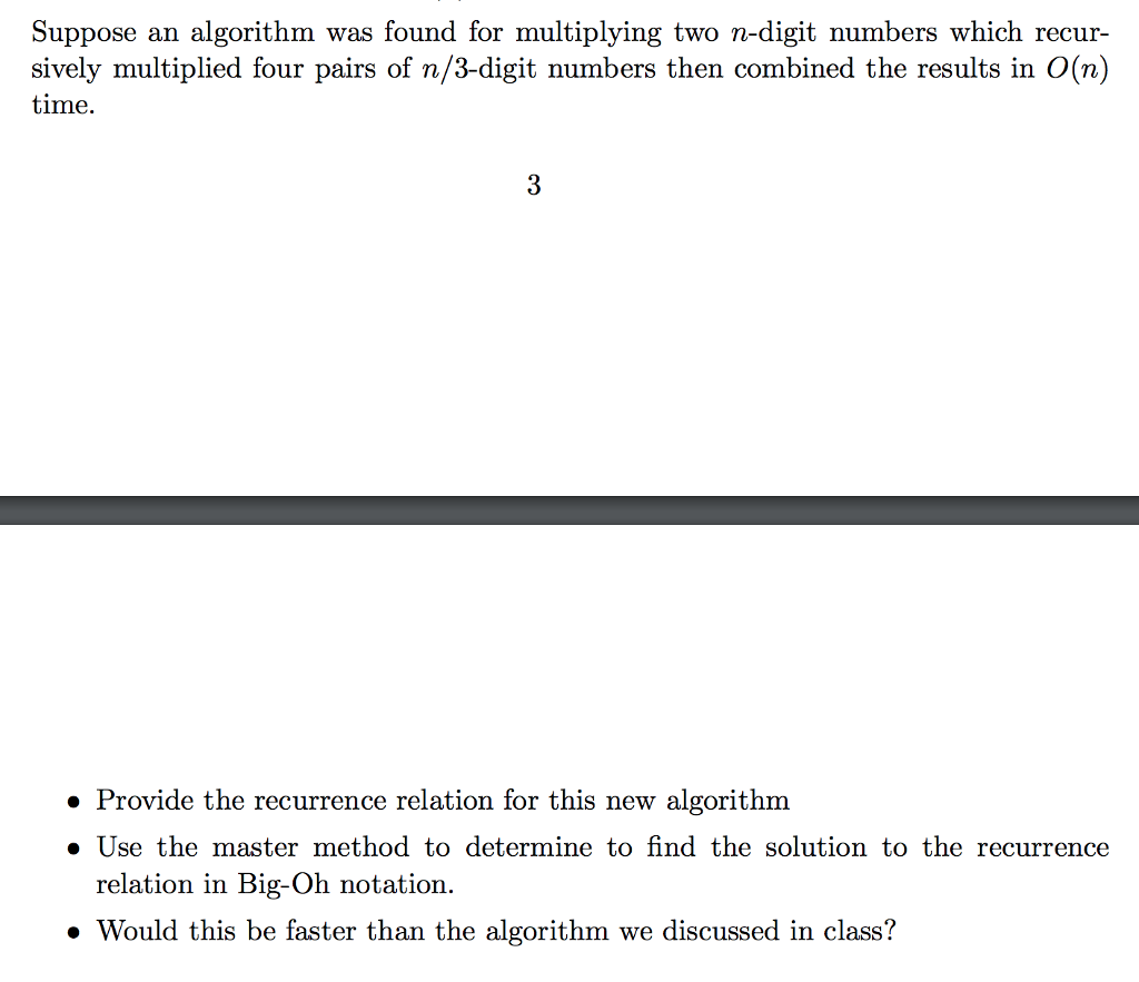 Suppose an algorithm was found for multiplying two | Chegg.com