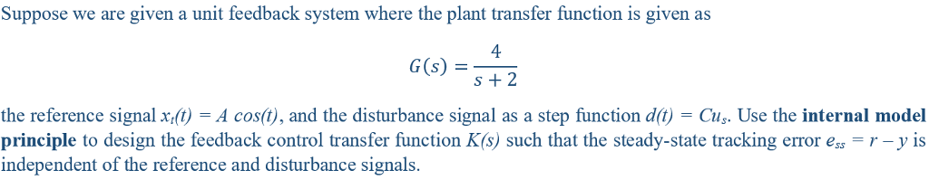 Solved Suppose we are given a unit feedback system where the | Chegg.com