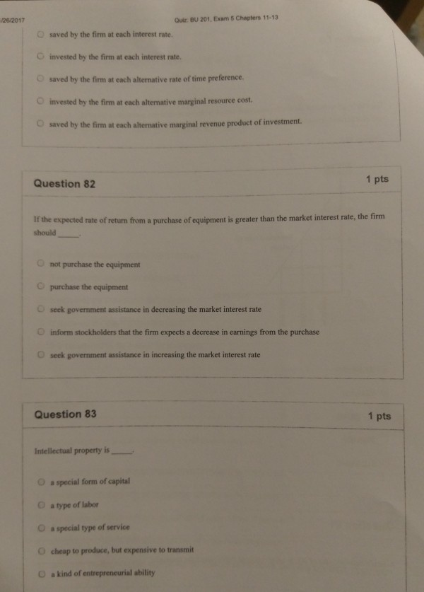 Solved Question 78 1 pts Which of the following is true of | Chegg.com