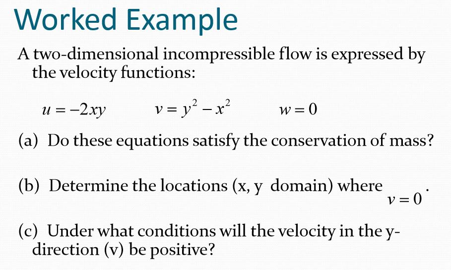 Solved A Two-dimensional Incompressible Flow Is Expressed By | Chegg.com