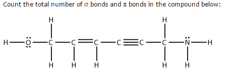 Solved Count the total number of sigma bonds and pi bonds in | Chegg.com