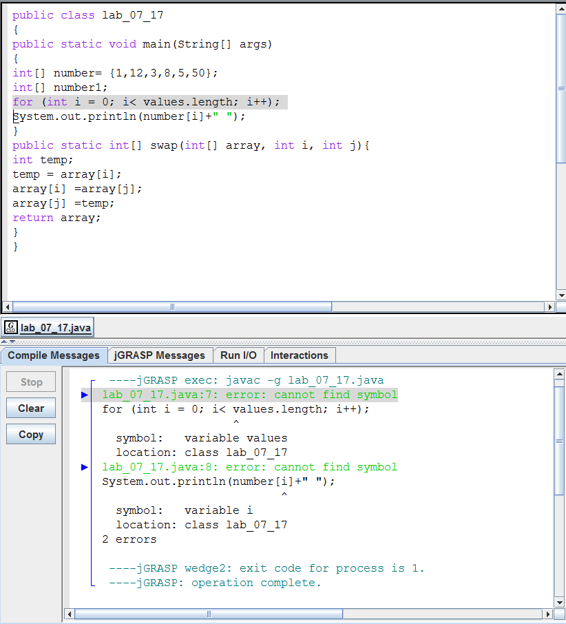 Cannot find symbol variable