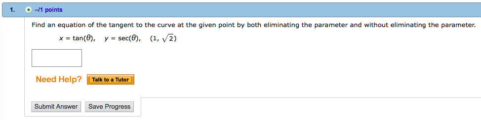 Solved Find an equation of the tangent to the curve at the | Chegg.com