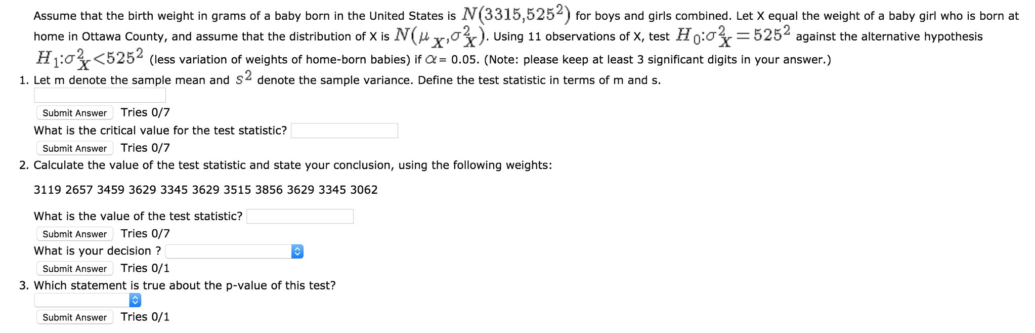 Solved Assume that the birth weight in grams of a baby born | Chegg.com