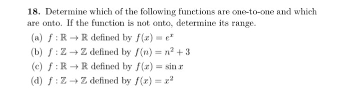Solved Determine which of the following functions are | Chegg.com