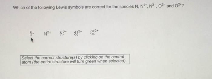 Solved Which of the following Lewis symbols are correct for | Chegg.com