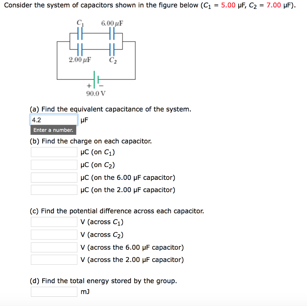 Solved Consider The System Of Capacitors Shown In The Figure | Chegg.com