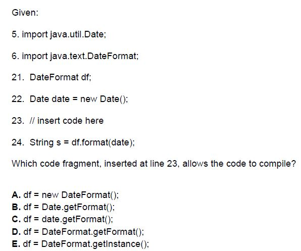 Solved Given: 5. import java.util.Date; 6. import | Chegg.com