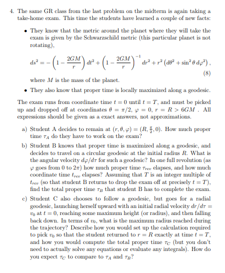 4 The Same GR Class From The Last Problem On The Chegg