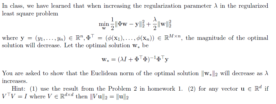 Solved In class, we have learned that when increasing the | Chegg.com