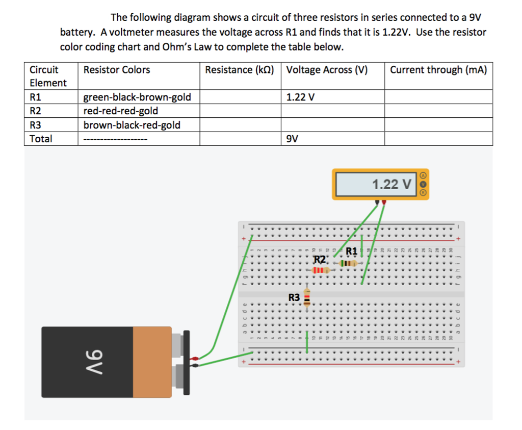 Solved The following diagram shows a circuit of three | Chegg.com