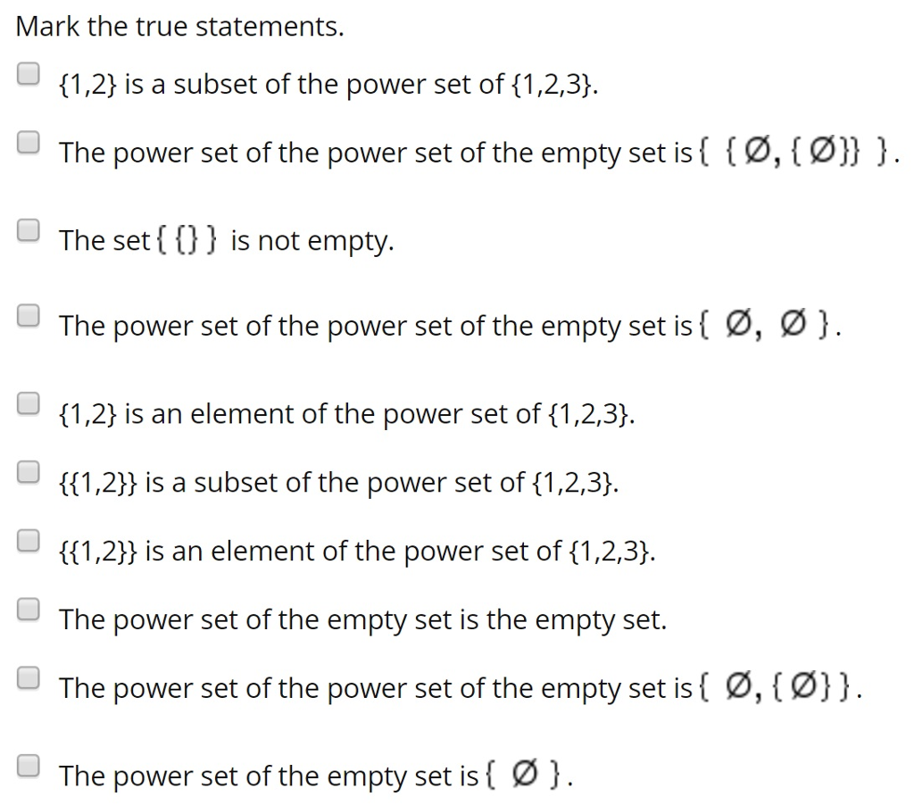 power set of 0 1 2 3