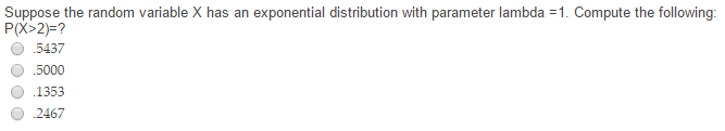 Solved Suppose the random variable X has an exponential | Chegg.com