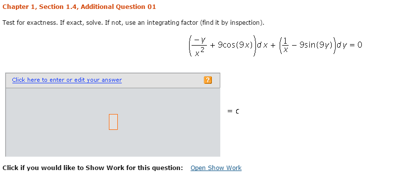 Solved Chapter 1, Section 1.4, Question 02 Test for | Chegg.com