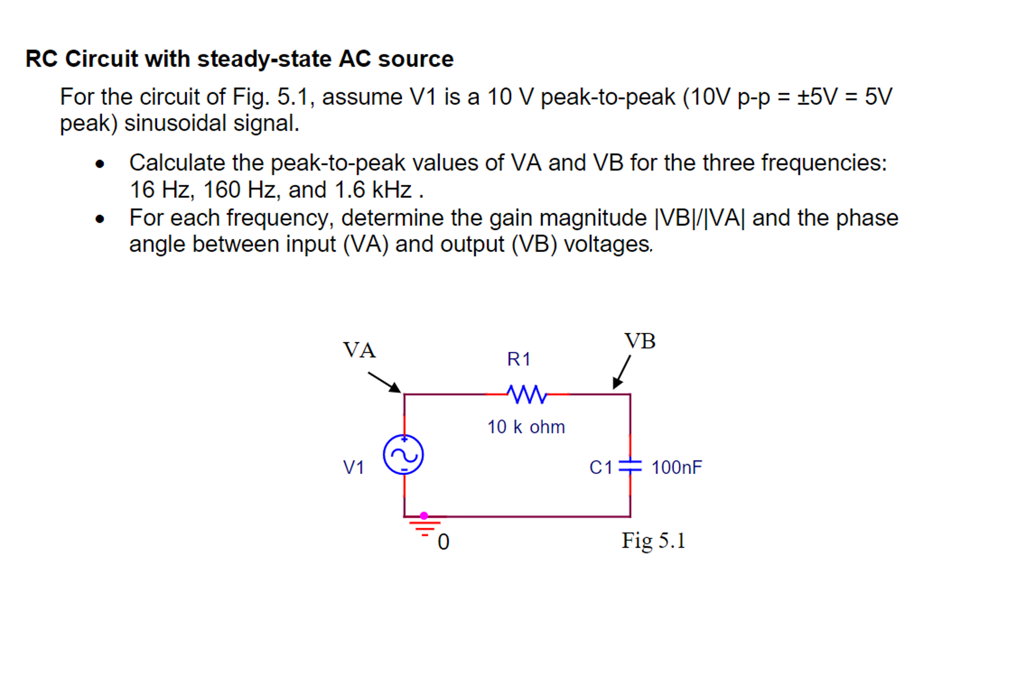 For The Circuit In Fig 3 51 Obtain V1 And V2 Solved For the circuit of Fig. 5.1, assume V1 is a 10 V | Chegg.com