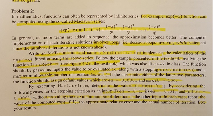 Solved Problem 2: In mathematics, functions can often be | Chegg.com