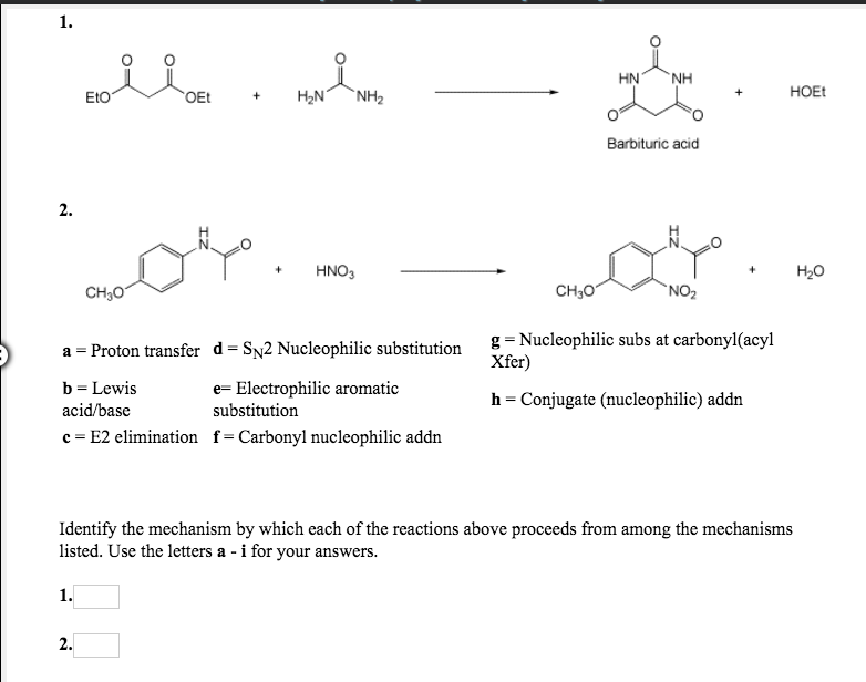 Solved a = Proton transfer b = Lewis acid/base c = E2 | Chegg.com