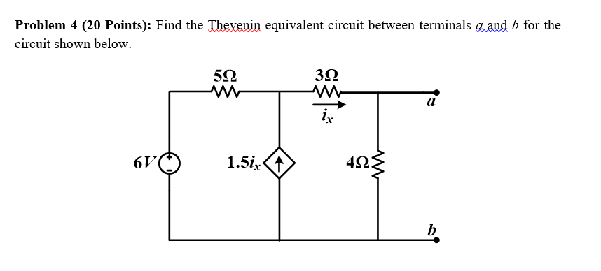 Solved Find the Thevenin equivalent circuit between | Chegg.com