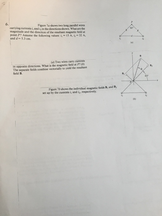 Solved Figure 7a shows two long parallel wires carrying | Chegg.com