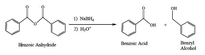 benzoic anhydride sodium borohydride