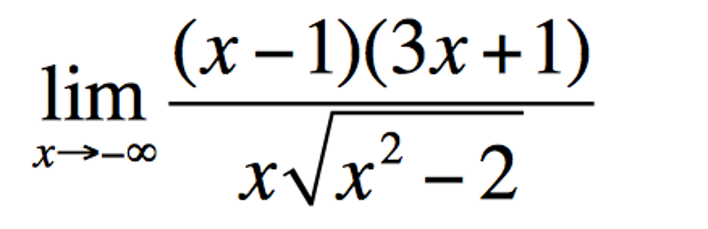 Solved How to solve this: lim_x rightarrow -infinity (x - | Chegg.com