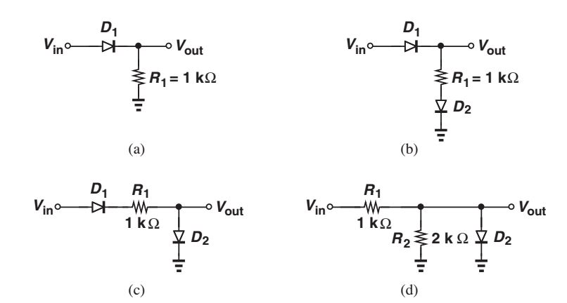 Solved Beginning with V D,on ≈800 mV for each diode, | Chegg.com