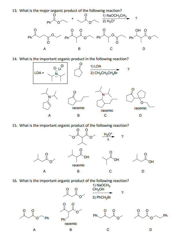 Solved What is the major organic product of the following | Chegg.com