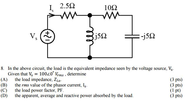 Solved In The Above Circuit, The Load Is The Equivalent 