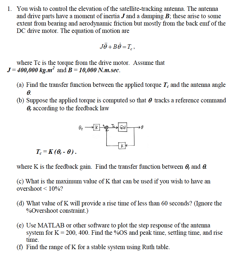 Solved You wish to control the elevation of the | Chegg.com