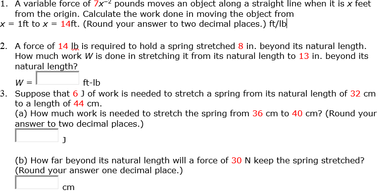 solved-a-variable-force-of-7x-2-pounds-moves-an-object-chegg